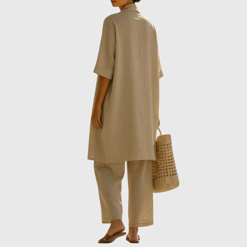 Linnea | Müheloses Leinen-Baumwoll-Drei-Teile-Set