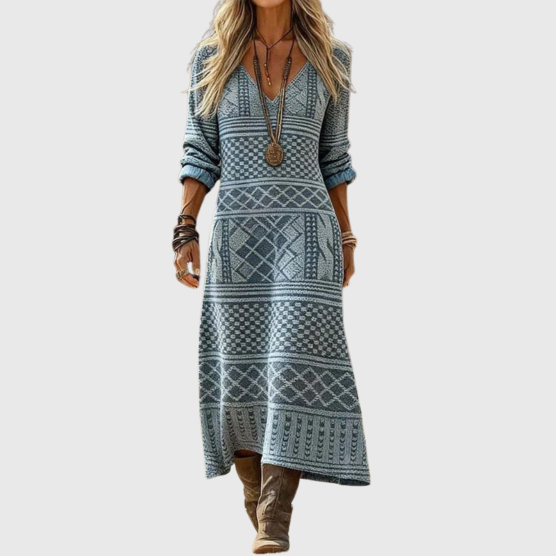 Tinsley | Langärmliges Vintage Freizeitkleid