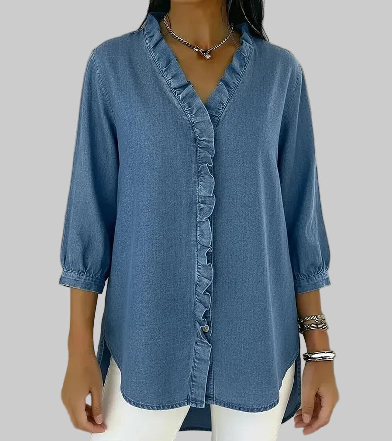 Abigail™ Elegante Denim-Bluse